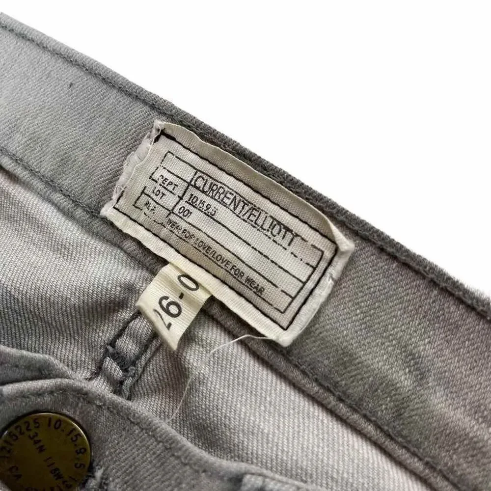 Current Elliott The Stiletto Jeans Women’s Size‎ 26 Dillon Release Hem Denim